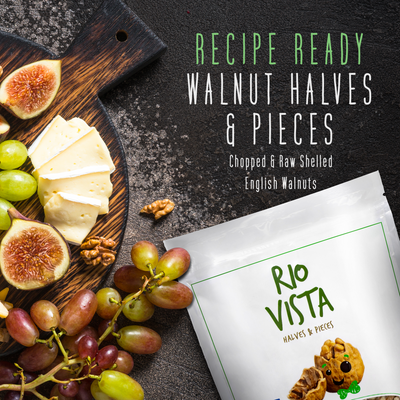 Walnut 2LB (16oz. Bags) Halves & Pieces RAW Unsalted & Shelled, 100 Natural & Non-GMO Verified, No Preservatives